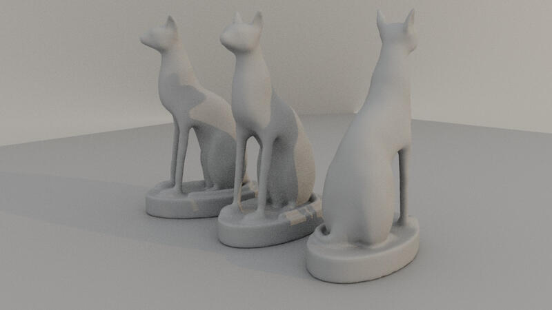 Egypt Cat - Clay Render